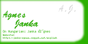 agnes janka business card